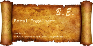 Bersi Engelbert névjegykártya